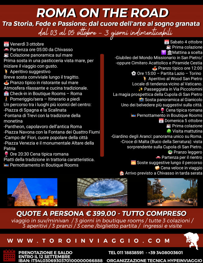 TORNIAMO A ROMA! - TOROinviaggio