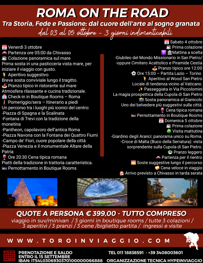 TORNIAMO A ROMA! - TOROinviaggio