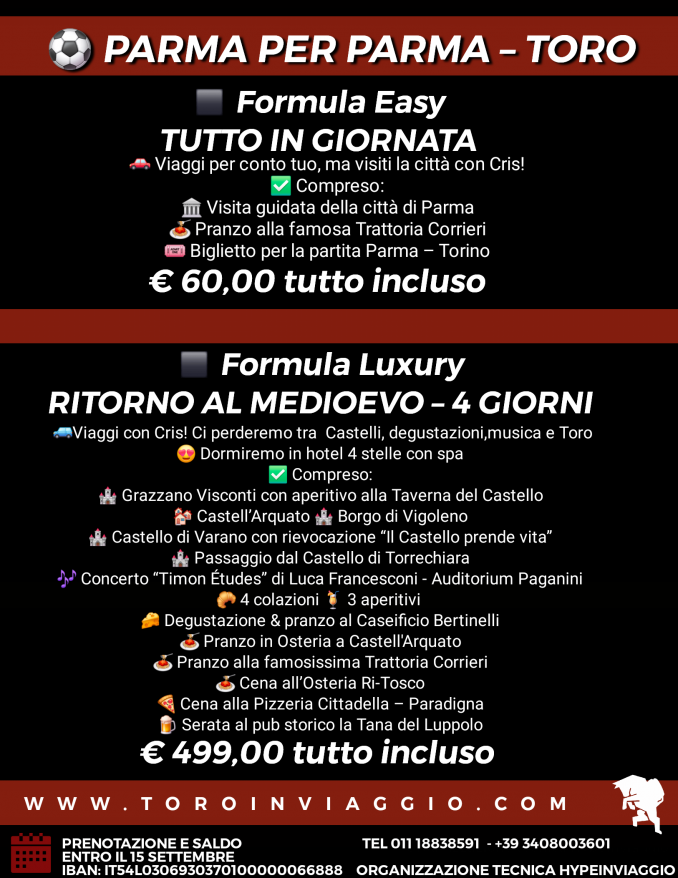 TUTTI A PARMA! - TOROinviaggio