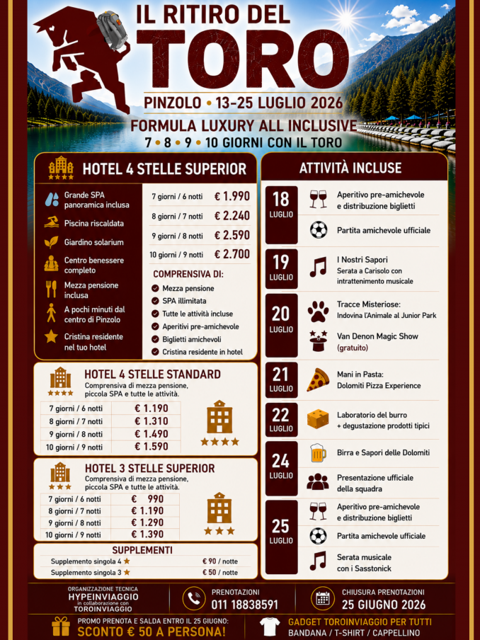 IL RITIRO FORMATO LUXURY - TOROinviaggio