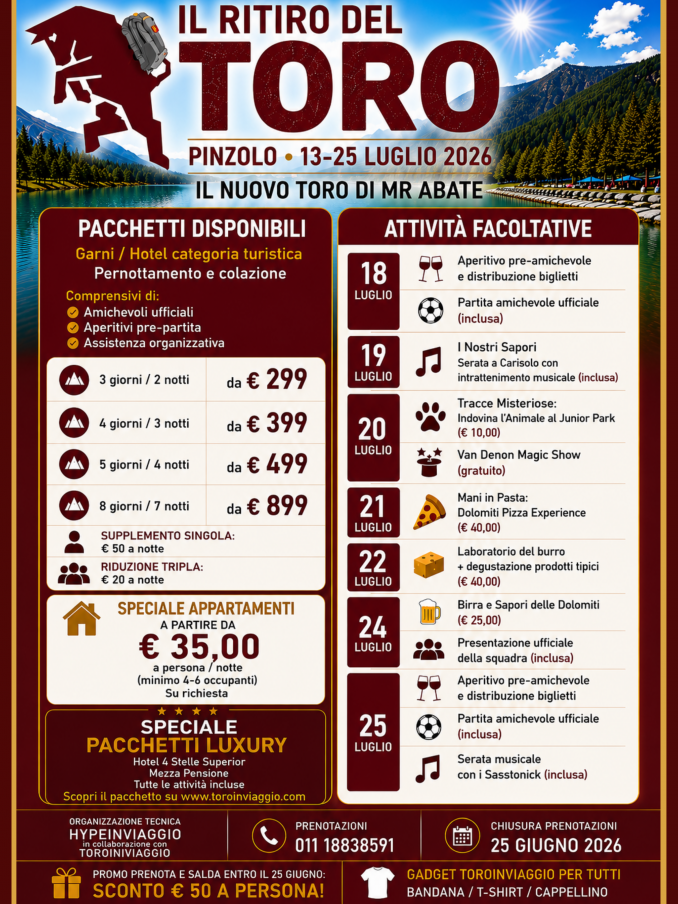 IN RITIRO CON MR ABATE - TOROinviaggio