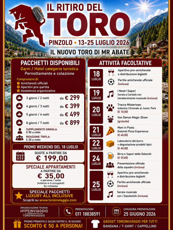 IN RITIRO CON MR ABATE - TOROinviaggio