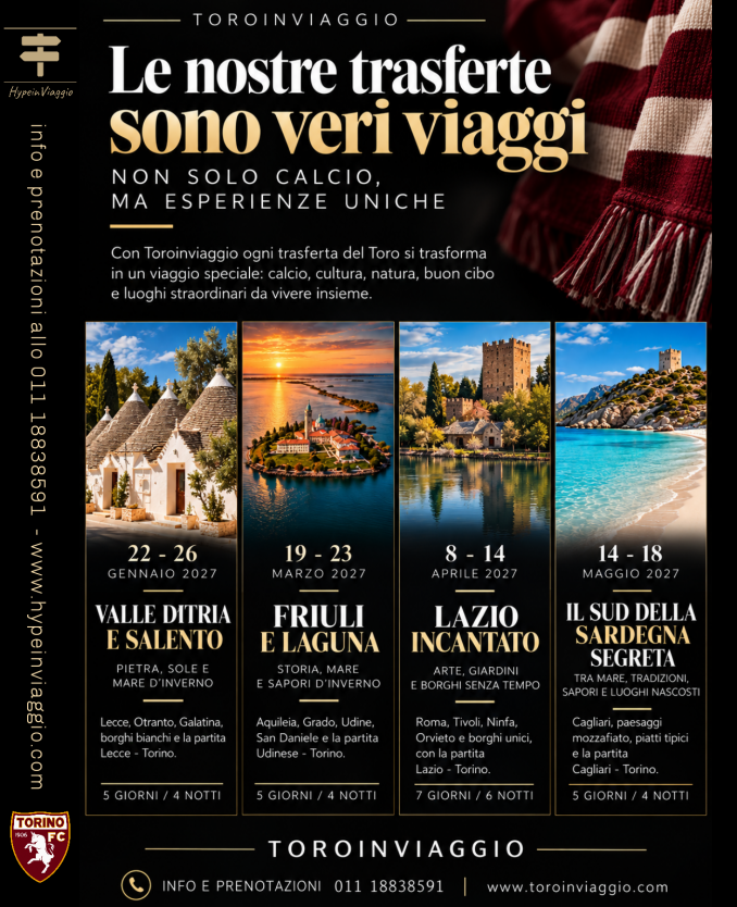 SÌ... VIAGGIARE CON IL TORO! - TOROinviaggio